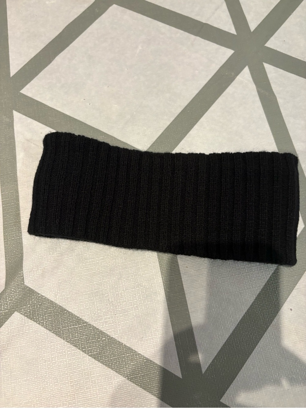 3/15$ Black Ribbed Knit Headband